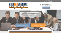 Desktop Screenshot of hirethewinners.com