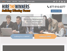 Tablet Screenshot of hirethewinners.com